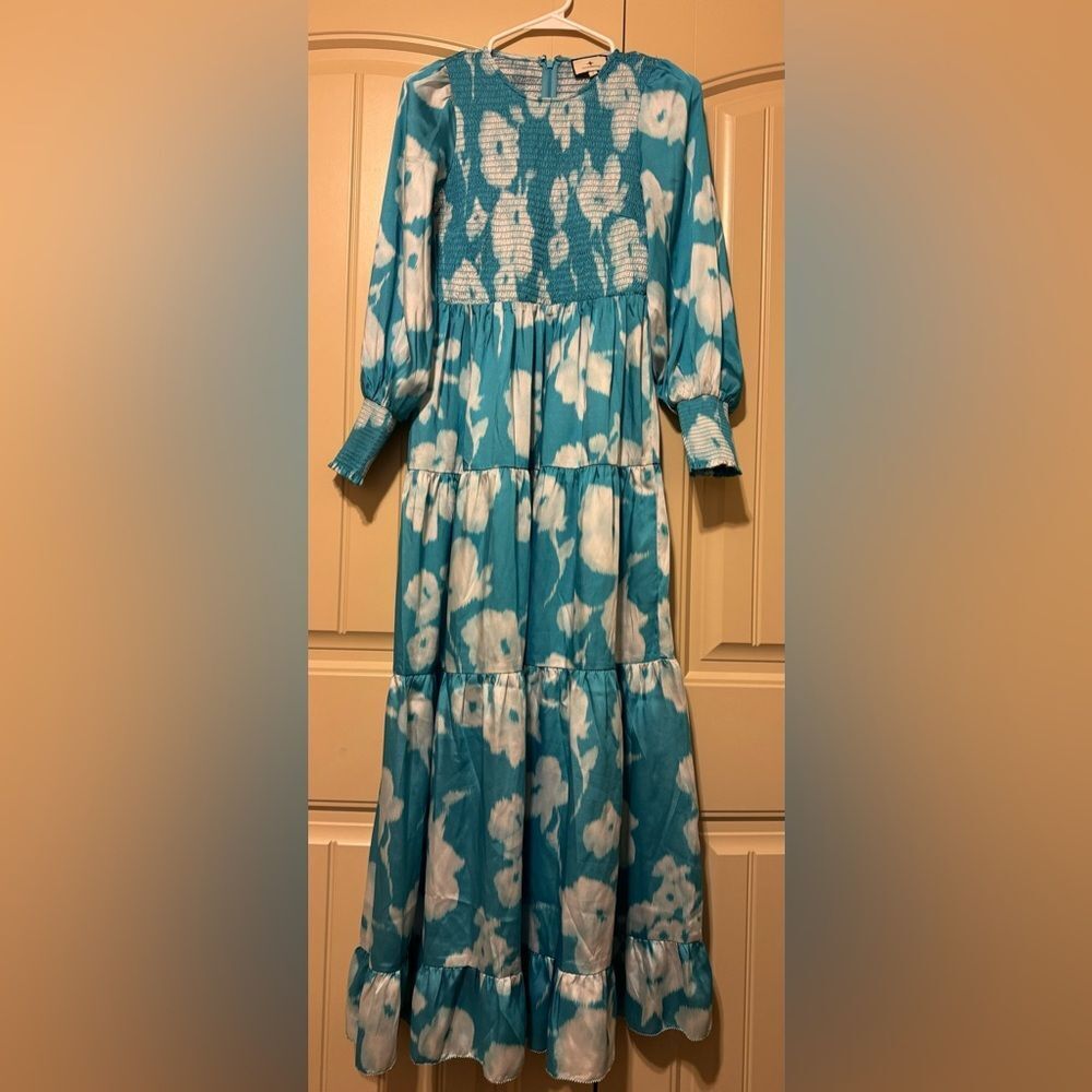 Tuckernuck Watercolor Floral Libby Tiered Maxi Dress | Small - Picture 5 of 12